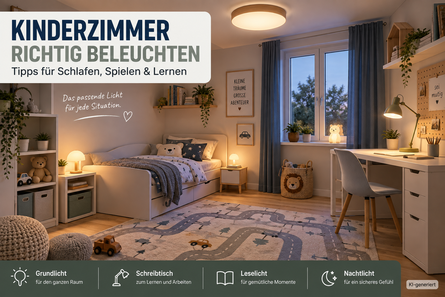 Kinderzimmer richtig beleuchten – Tipps für Schlafen, Spielen und Lernen