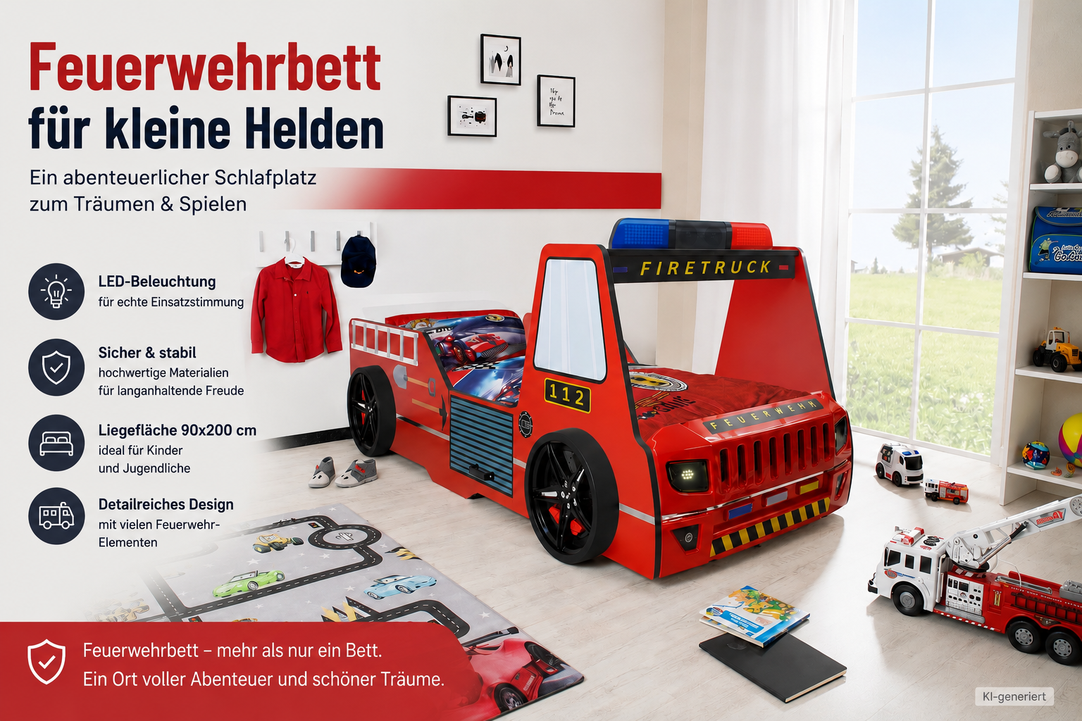 Feuerwehrbett für Kinder – Darauf sollten Eltern beim Kauf achten