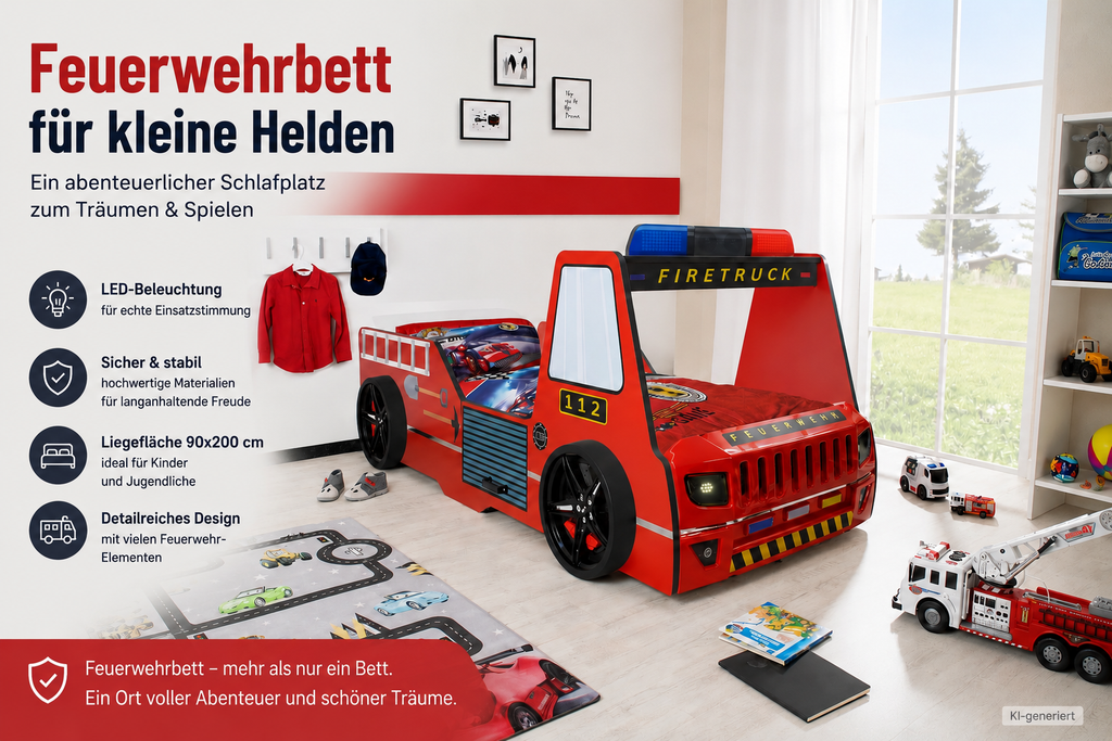 Feuerwehrbett für Kinder – Darauf sollten Eltern beim Kauf achten