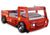 Feuerwehrbett "Fire" Autobett Kinderbett 90x200 Hochglanz mit LED Leuchte