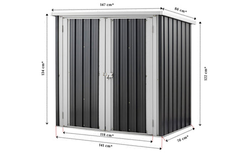 Geräteschuppen Metall Gerätehaus Werkzeugschuppen Gartenhaus Geräteschutz