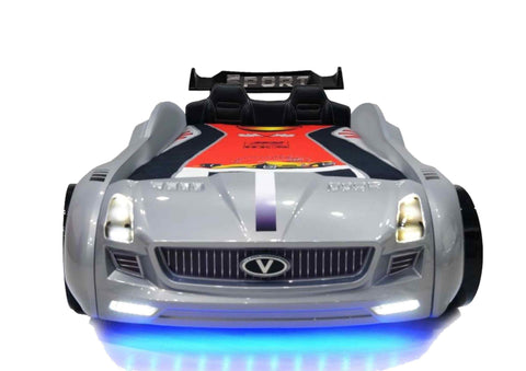 Autobett Kinderbett "Rio Roadster" LED Sound Sportsitze Lattenrost Spoiler 90x190 cm