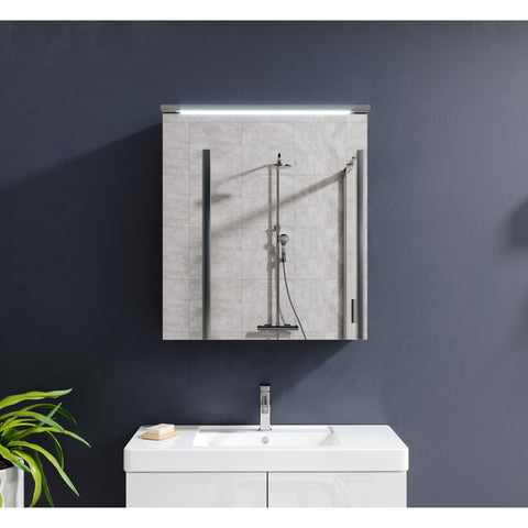 DUO 60 Grau im Badezimmer mit LED-Licht