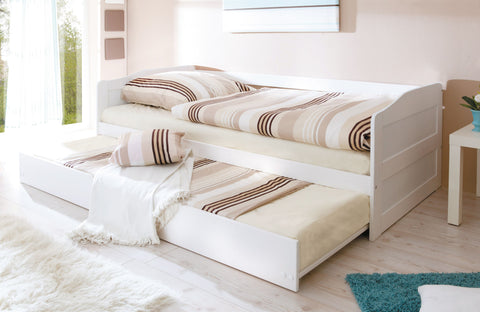 Doppelbett Funktionsbett Sofabett Melinda Kiefer massiv Weiss