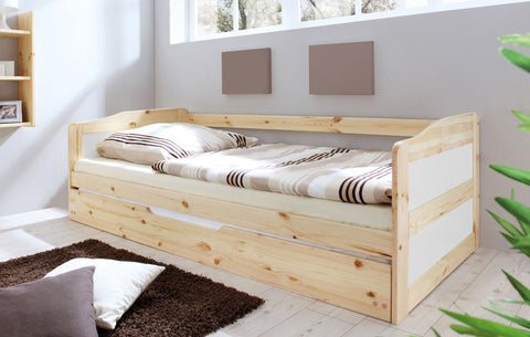 Doppelbett Funktionsbett Sofabett Melinda Kiefer massiv Natur