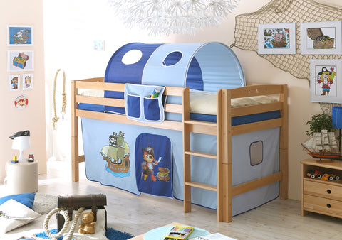 Hochbett Spielbett Timmy Buche massiv Natur teilbar