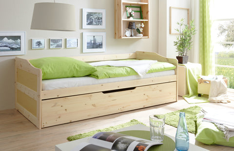 Doppelbett Funktionsbett Sofabett Marianne Kiefer massiv Natur