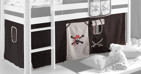 Vorhang Bettvorhang Vorhangstoff für Kinderbett Etagenbett Hochbett 3 teilig