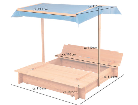 Sandkasten Buddelkiste LARS Kinderspielhaus