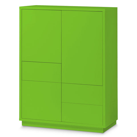 AILEENSTORE Highboard-Kommode Eyecatcher - Sideboard Anrichte mit Push-To-Open System, 3 Schubkästen und 3 Türen - Wohnzimmer-Möbel