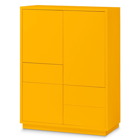 Highboard-Kommode Eyecatcher - Sideboard Anrichte mit Push-To-Open System, 3 Schubkästen und 3 Türen - Wohnzimmer-Möbel