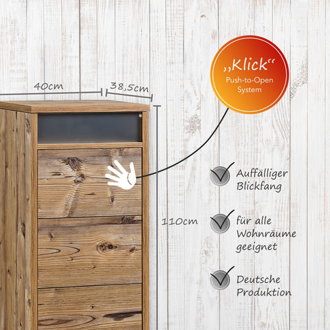 Wohnwand Set modern 3 teilig TV Lowboard, Sideboard, Highboard für Wohnzimmer oder Kinderzimmer