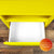 Kommode mit 4 Schubkästen, Klapp-Deckel & Dokumenten-Ablage mit Glasfenster - Schubladen-Turm - Push-To-Open Sideboard