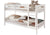 Etagenbett für Kinder Weiß Kiefer massiv Set mit 2 x Matratze + 2 x Lattenrost