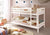 Etagenbett für Kinder Weiß Kiefer massiv Set mit 2 x Matratze + 2 x Lattenrost