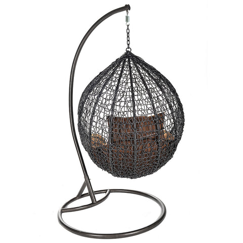 Hochwertiger Polyrattan Hängesessel Hängekorb Hängestuhl