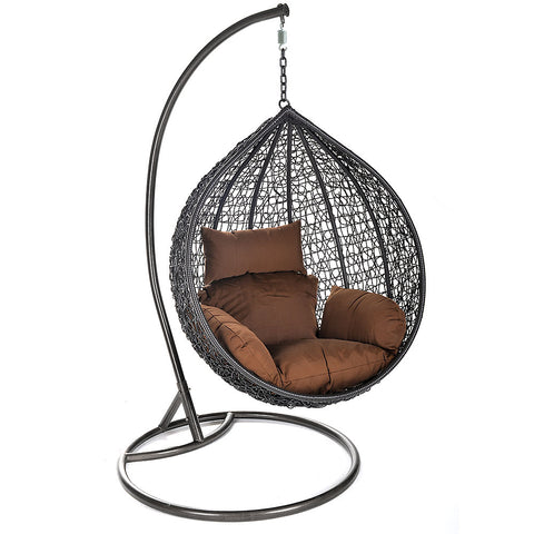 Hochwertiger Polyrattan Hängesessel Hängekorb Hängestuhl