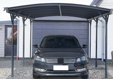 Design Carport London Aluminium Doppelstegplatten Beschichtung gegen UV-Strahlung