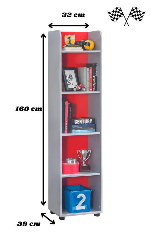 Cilek Pitstop Bücherregal in Rot Spielzeugregal Kinderzimmerregal kombinierbar