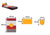Cilek Tagesdecke und 2 Kissen Pitstop mit Motiv Set Kinderzimmer