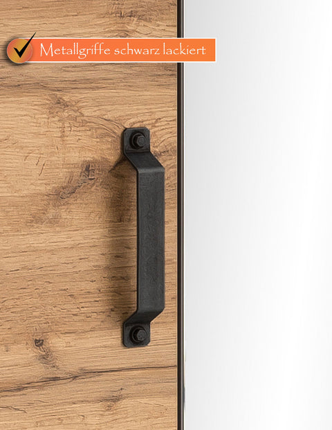 W.Schildmeyer Schuhschrank Hako mit Spiegel Hochschrank Spiegelschrank Eiche Landhaus