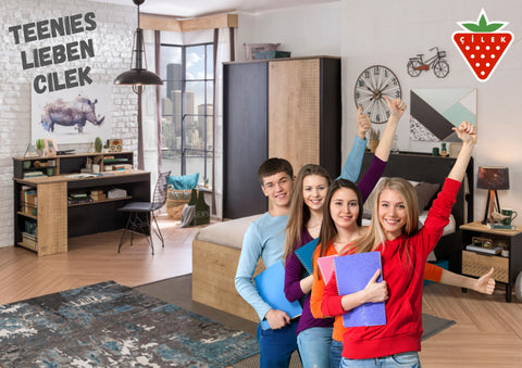 Cilek Work Jugendzimmer 2-teilig mit Stauraumbett Zweifarbig Schwarz Komplettzimmer