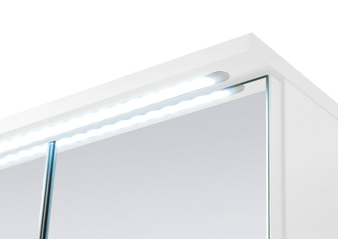 AILEENSTORE Spiegelschrank Badmöbel mit LED DUO 80 cm LED B-WARE Weiß