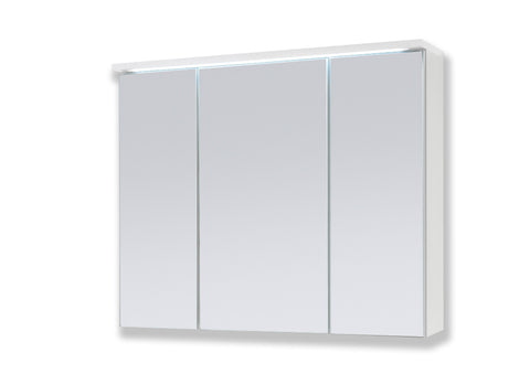AILEENSTORE Spiegelschrank Badmöbel mit LED DUO 80 cm LED B-WARE Weiß