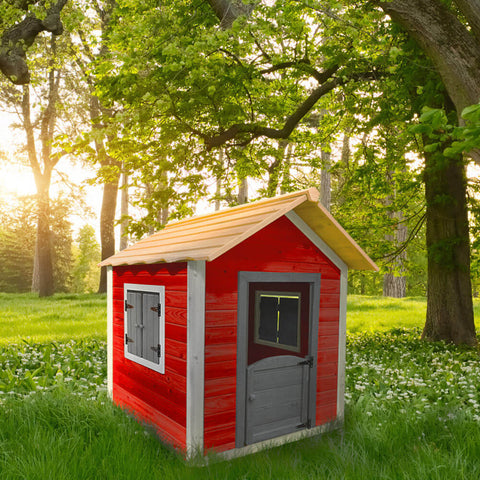 Kinderspielhaus Lars Spielhaus Gartenhaus für Kinder Rot